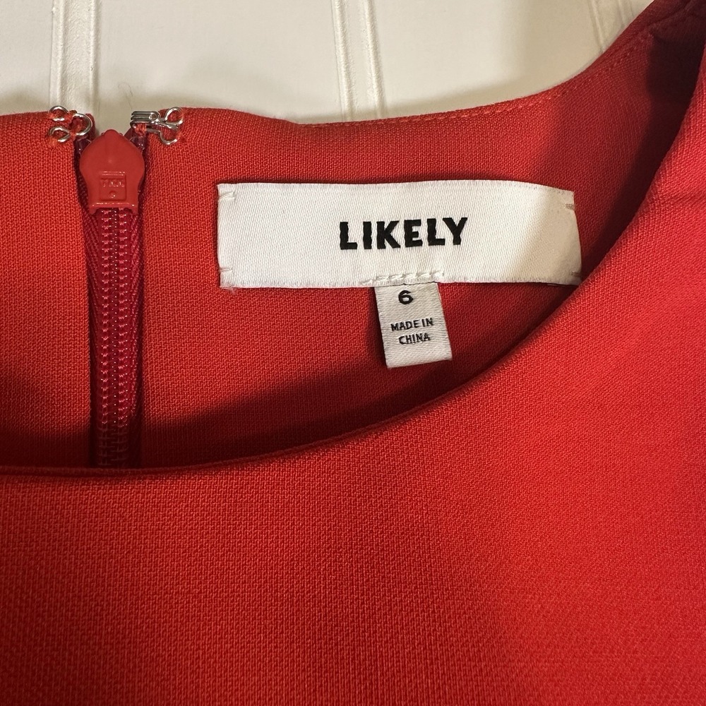 Likely Red Short Sleeve Sheath Dress - Picture 2 of 5